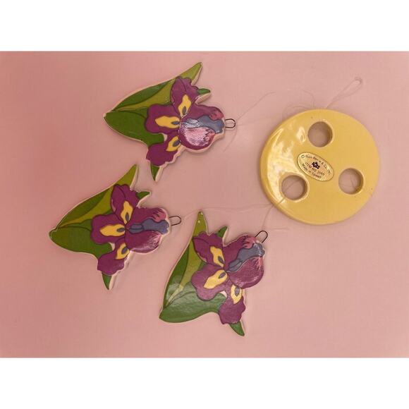 Vintage Russ Tropical Paradise Ceramic Mini Windchime Tulip Item Pre-owned - Picture 5 of 11